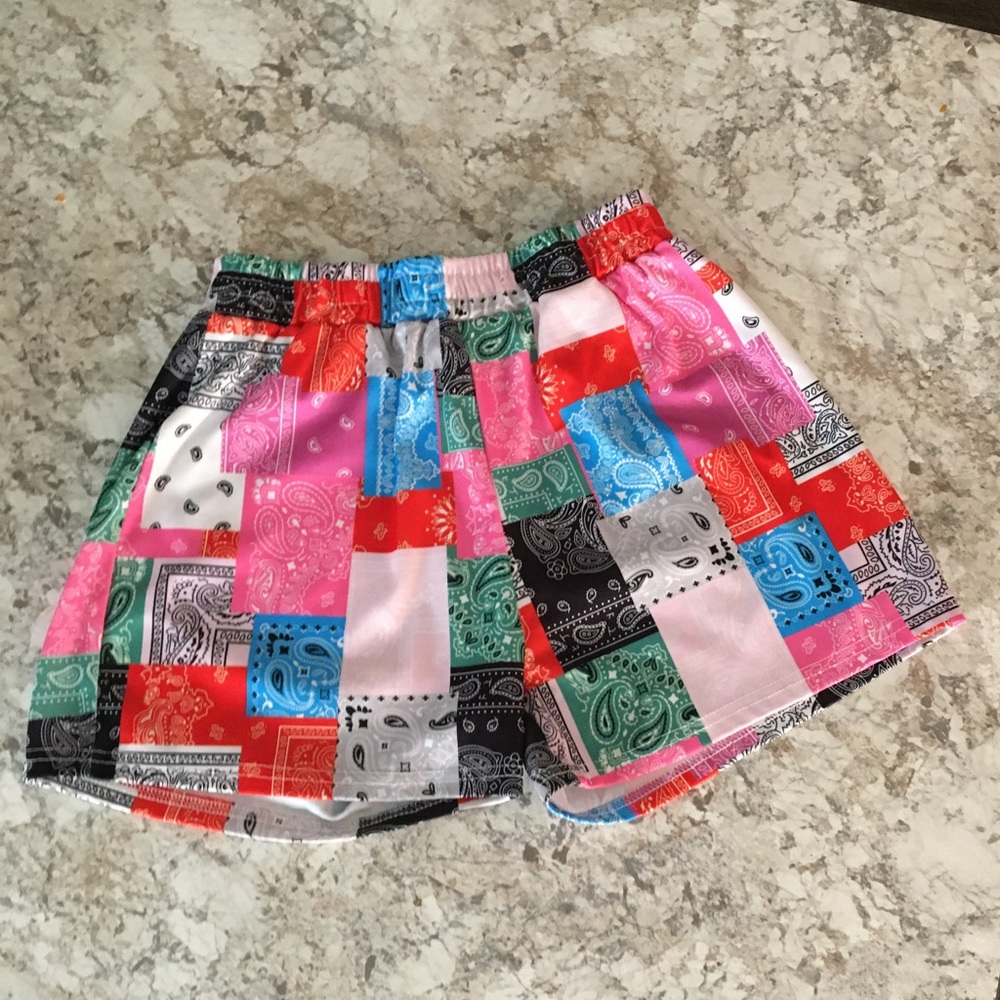 Paisley/Bandana print shorts size M